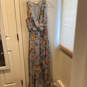 Chic Floral Wrap Maxi Dress